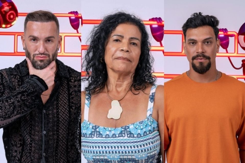 Na foto, da esquerda para a direita: Diego, Vilma e Vincius  (foto: Gshow  )