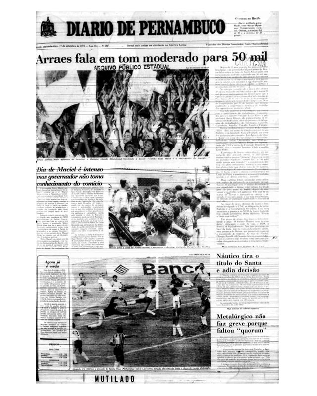 Arraes fala para 50 mil Arraes fala para 50 mil