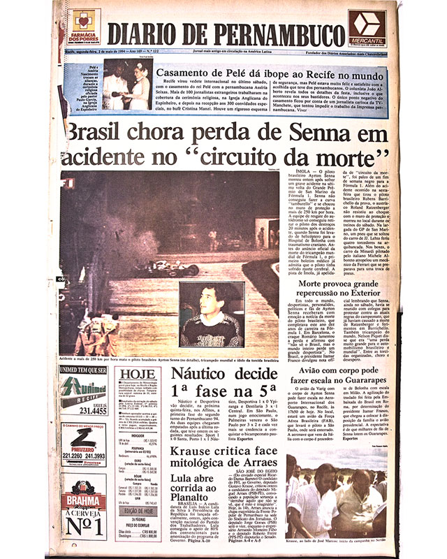 Brasil chora perda de Senna em acidente no 'circuito da morte' Brasil chora perda de Senna em acidente no 'circuito da morte'