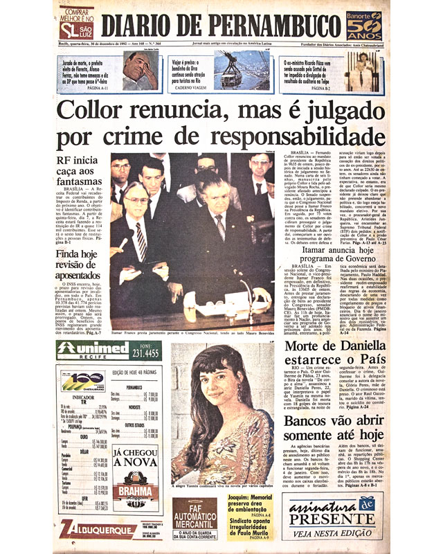 Collor renuncia, mas é julgado por crime de responsabilidade Collor renuncia, mas é julgado por crime de responsabilidade