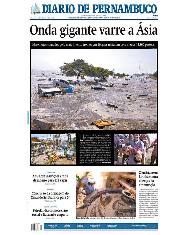 Onda gigante varre a Ásia Onda gigante varre a Ásia