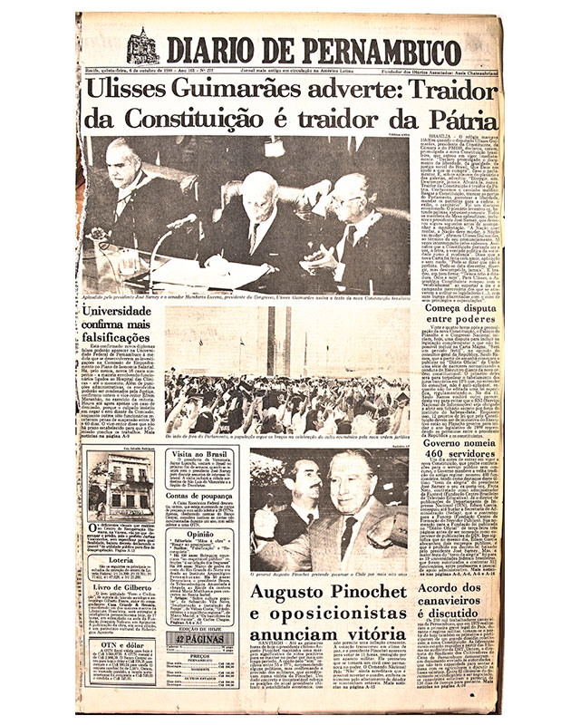 Ulisses Guimarães adverte: Traidor da Constituição é traidor da pátria Ulisses Guimarães adverte: Traidor da Constituição é traidor da pátria