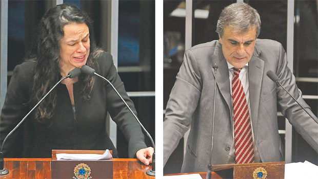 Tanto Janaina Paschoal quanto Jos Eduardo Cardozo se emocionaram ontem ao tratar do impeachment (ANDR DUSEK/ESTADO CONTEDO e DIDA SAMPAIO/ESTADO CONTEDO)
